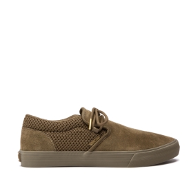 Supra CUBA Lave Sneakers Herre Olivengrønne | NO-89964